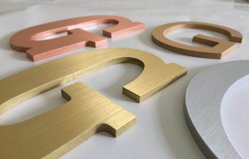 Flat Metal Letters Aluminum, Bronze Brass letters & Copper
