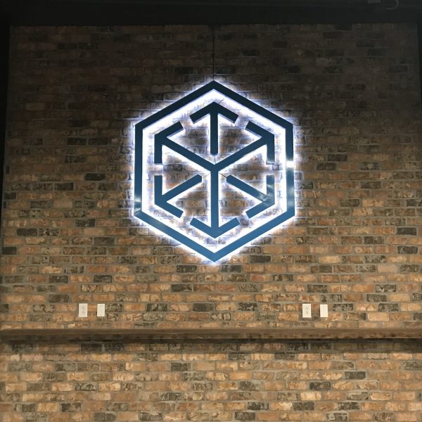 C. H. Robinson Dallas - halo LED lighted aluminum sign