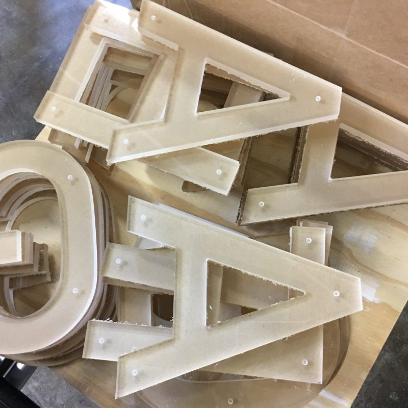 Clear Acrylic 1/2" letters