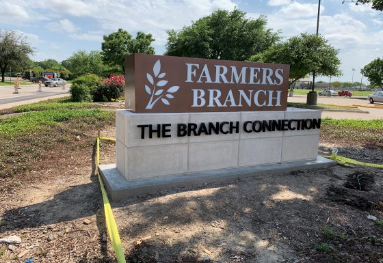 Farmers Branch Identification Monument Sign