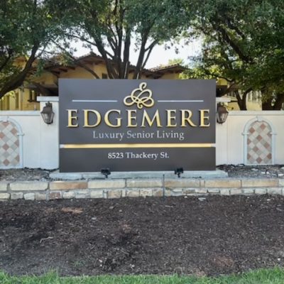 Monument Sign Reverse Channel Letters