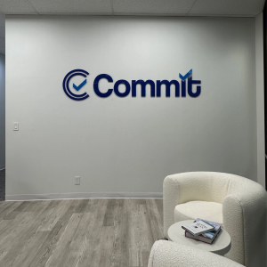 Flat acrylic logo Commit