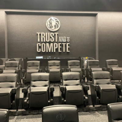 Mavericks aluminum logo dimensional conference-room-letters